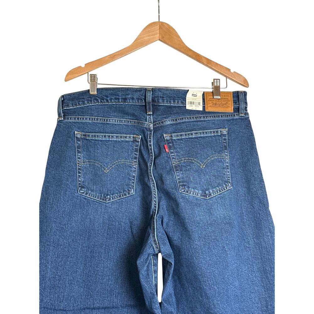 Levi’s 728 High Rise Wide Leg Jeans NWT 34x32 Vintage Stretch Dark Wash - Picture 5 of 9